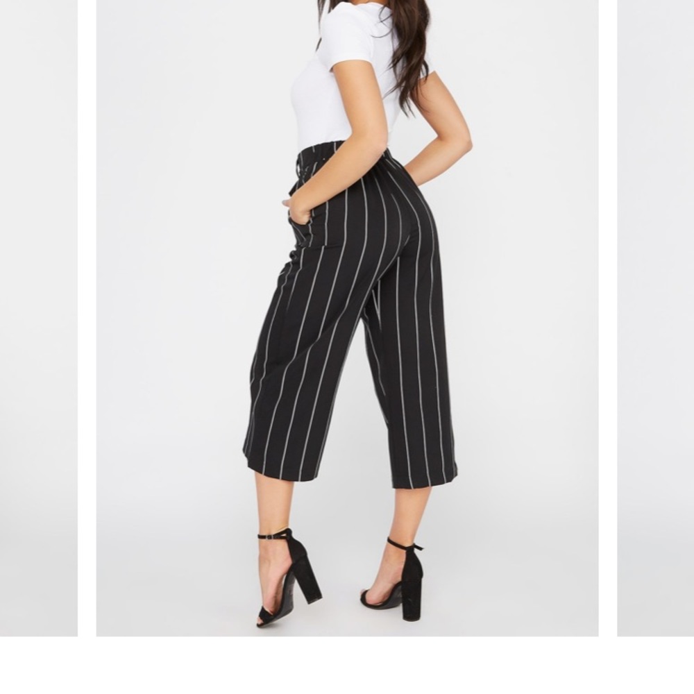 High Rise Striped Pants